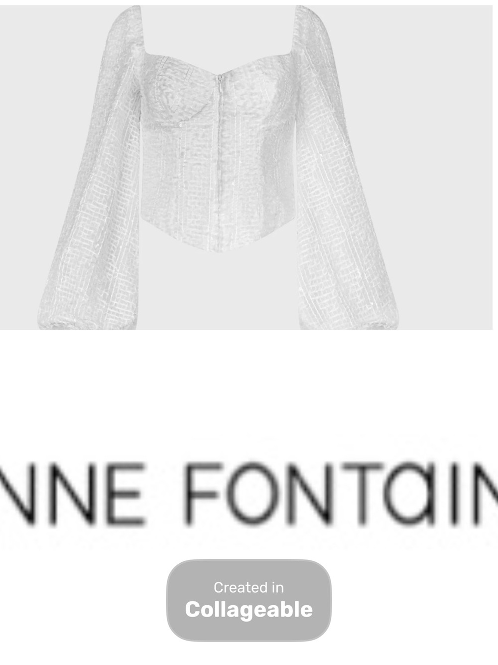 ‼️WOW‼️ANNE FONTAINE khaki-Oatmeal linen Corset Blouse with Bishop w/lace. EUC